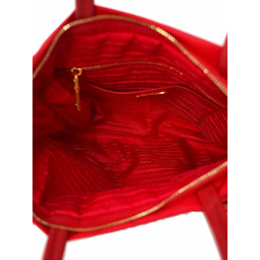 Prada Tessuto Tote Shoulder Bag Red - Picture 3 of 9